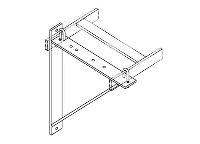 CPI 11312-712  Black Aluminum Triangular Support Bracket 12"