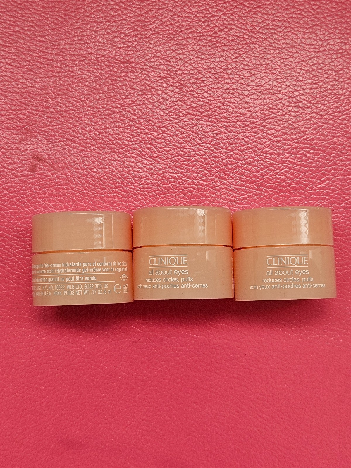 Lot of 3 Clinique All About Eyes Reduces Circles Puffs 5ml/0.17oz each New