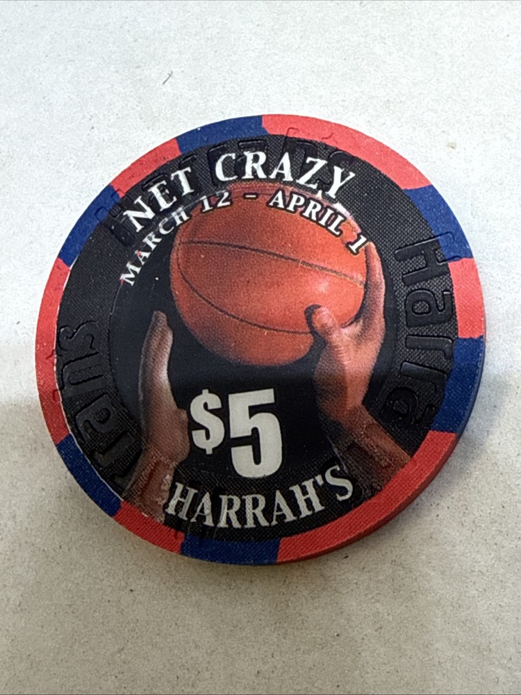 $5 Harrahs's Net Crazy Obsolete LV Mint, Never On A Table!!!