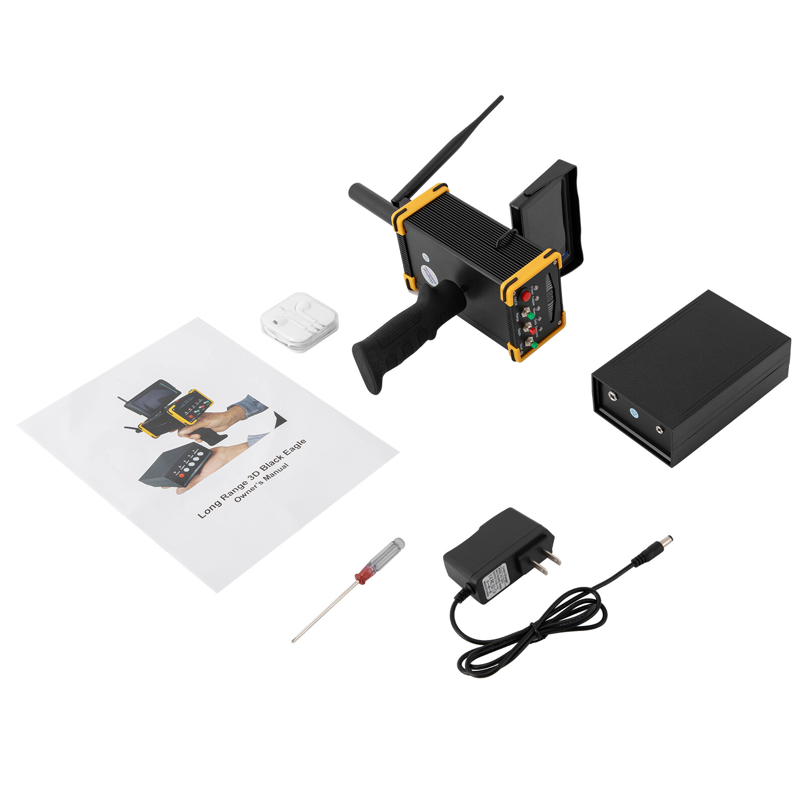 Long Range 3D Gold Silver Gem Diamond Metal Detector for Treasure Hunter LCD