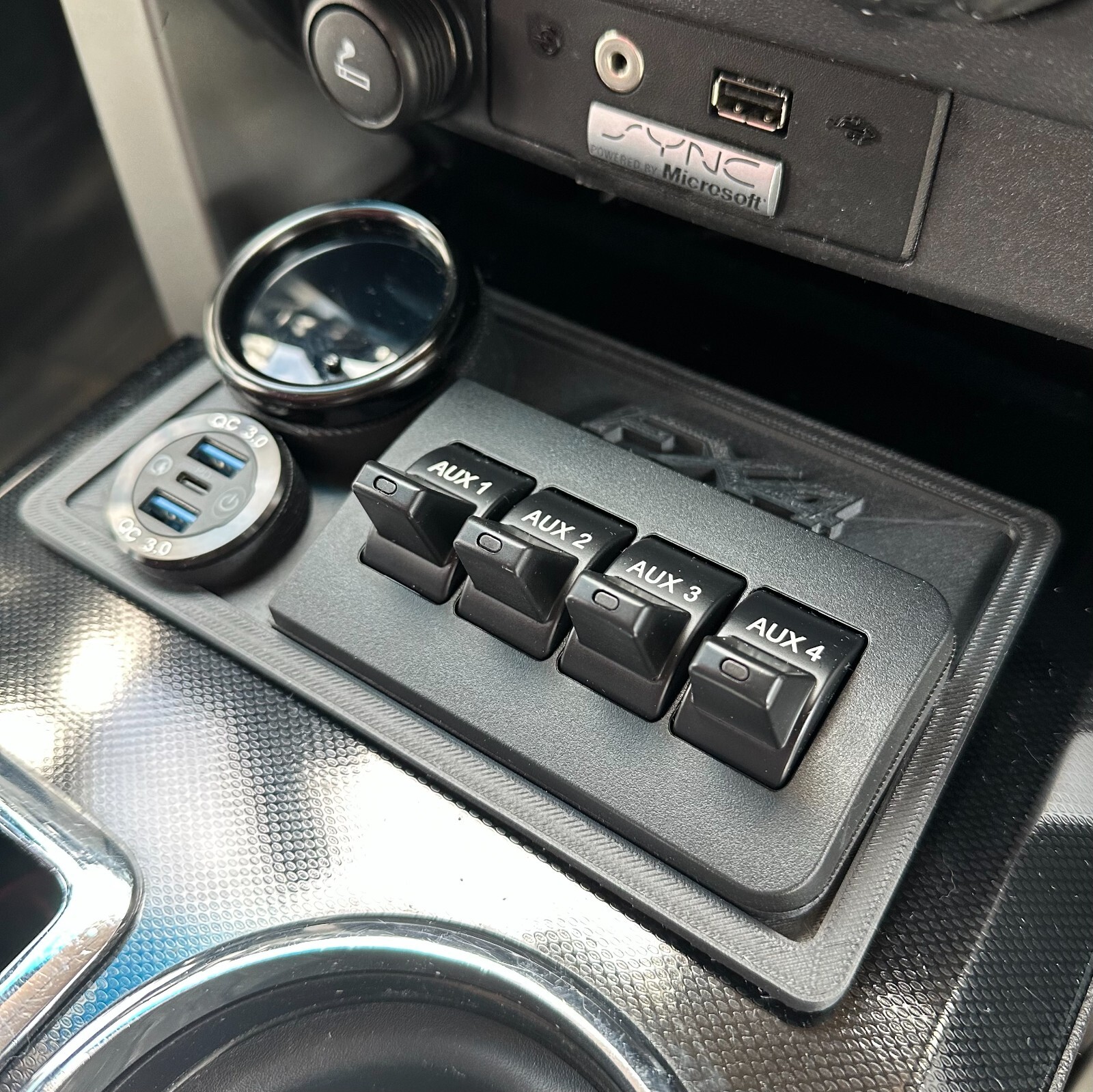 F-150 "Raptor Style" Upfitter Switch and USB/Boost Mount Panel (PANEL ONLY)