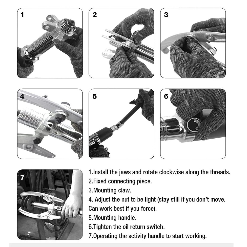 Bearing Puller w/2/3 Jaws Heavy Duty Hydraulic Puller Hydraulic Gear Puller