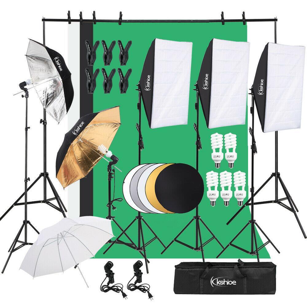 30pcs Photo Studio Photography Lighting Kit Umbrella Softbox Backdrop Stand Set