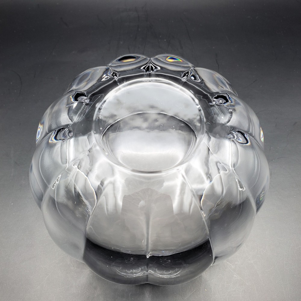 Clear Crystal Pumpkin Candy Condiment Trinket Dish