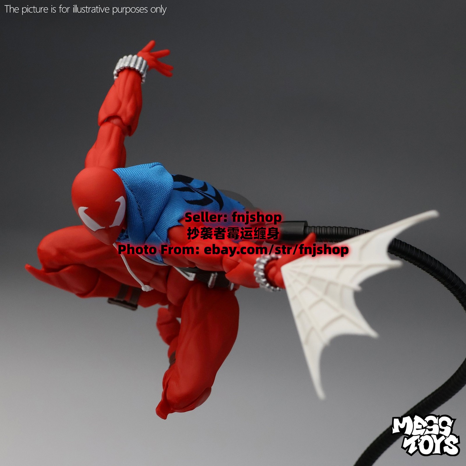 In Stock Hot-New Mess Toys Scarlet Hero Spider-Man Blue Suit 1/12 Action Figure