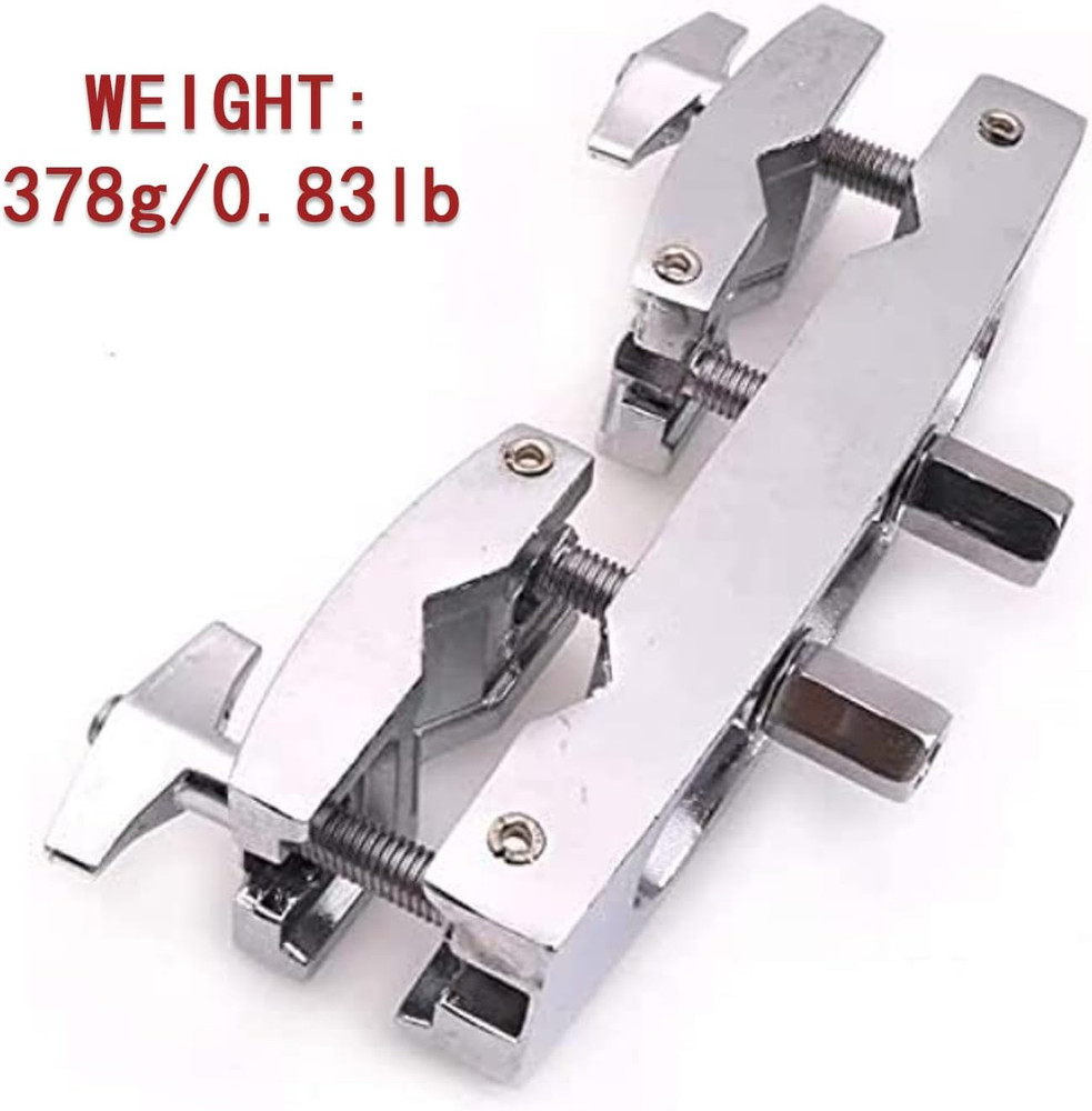 Silver Adjustable Multi-Clamp, Quick Release Cymbal Stand Mount Holder