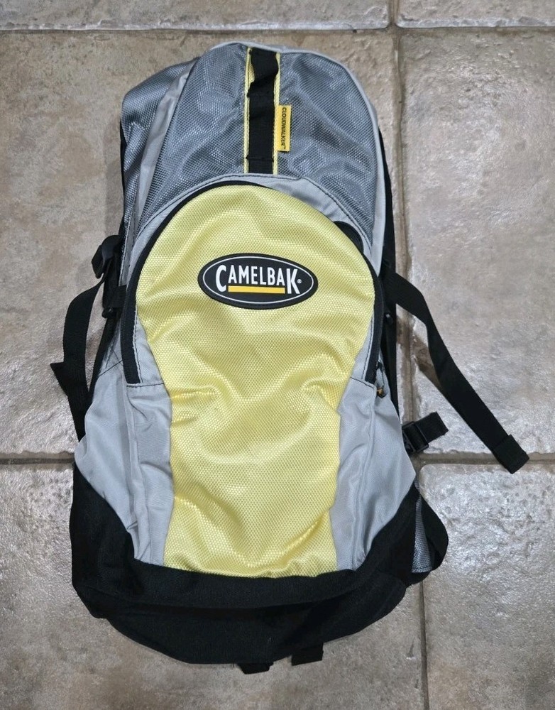 CAMELBAK Fourteener Backpack Yellow Grey Hydration Pack Hiking 3L Bladder EUC