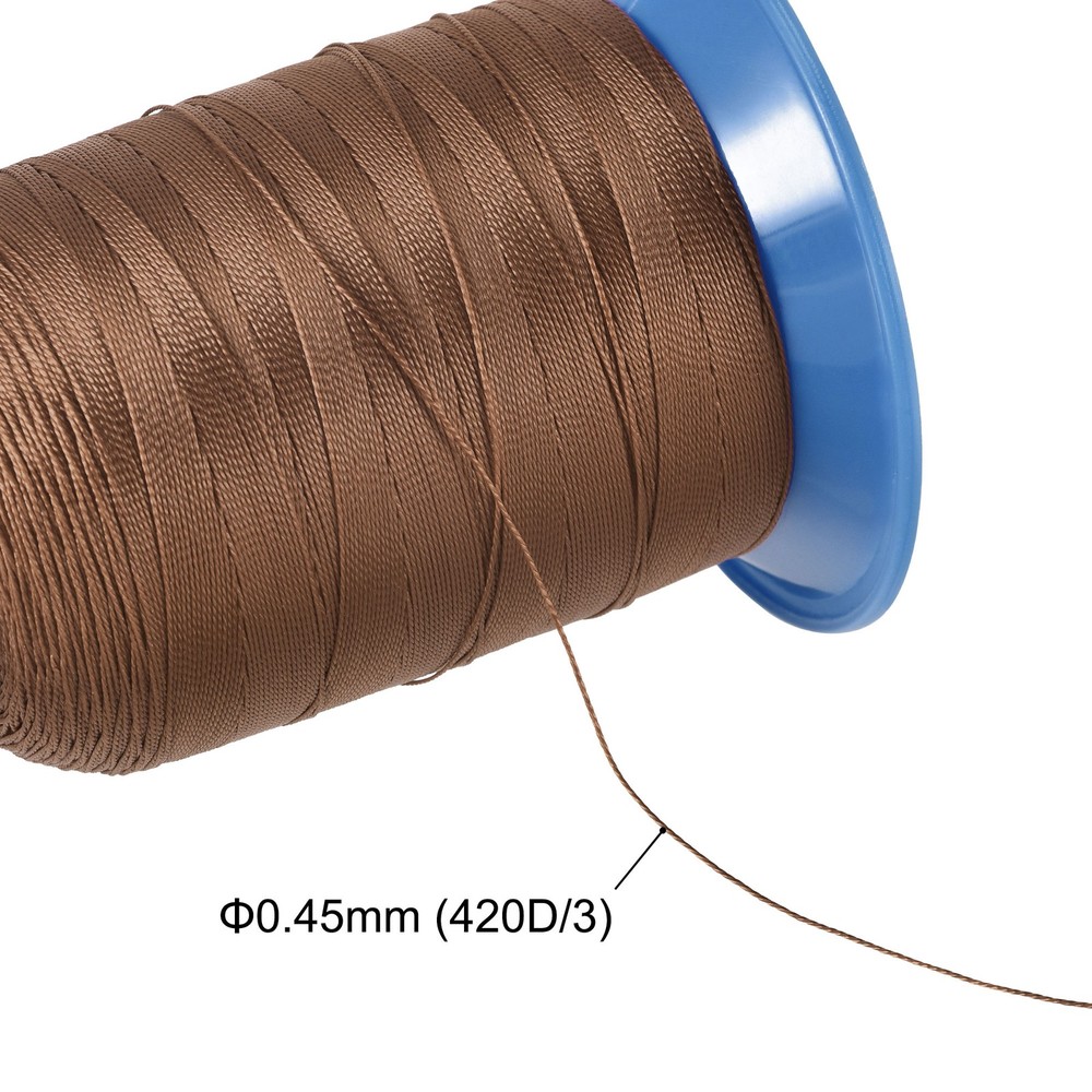 Bonded Polyester Thread Extra-strong 710 Yards 420D/0.45mm Coffee