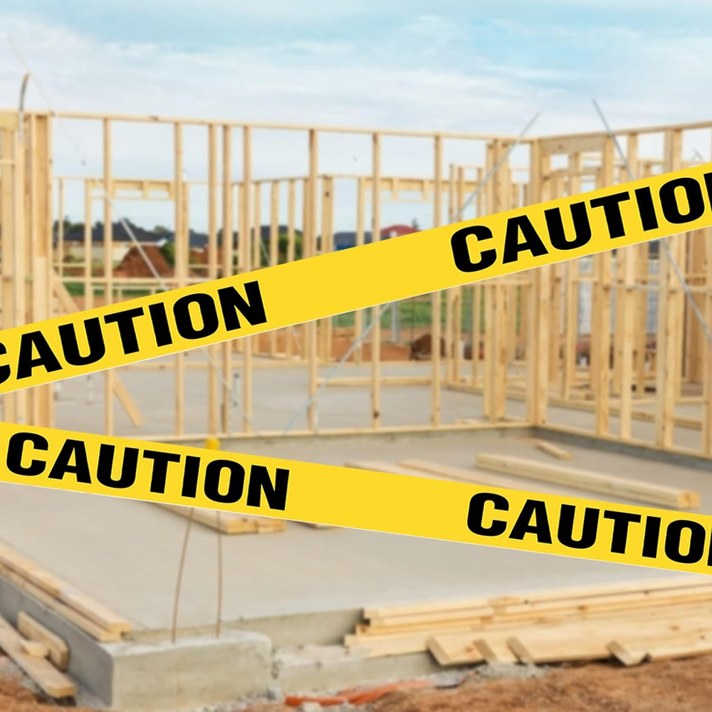 Yellow Caution Tape 2 Pack, 3" X1000Ft Safty Tape Caution Tape Roll, Constructio