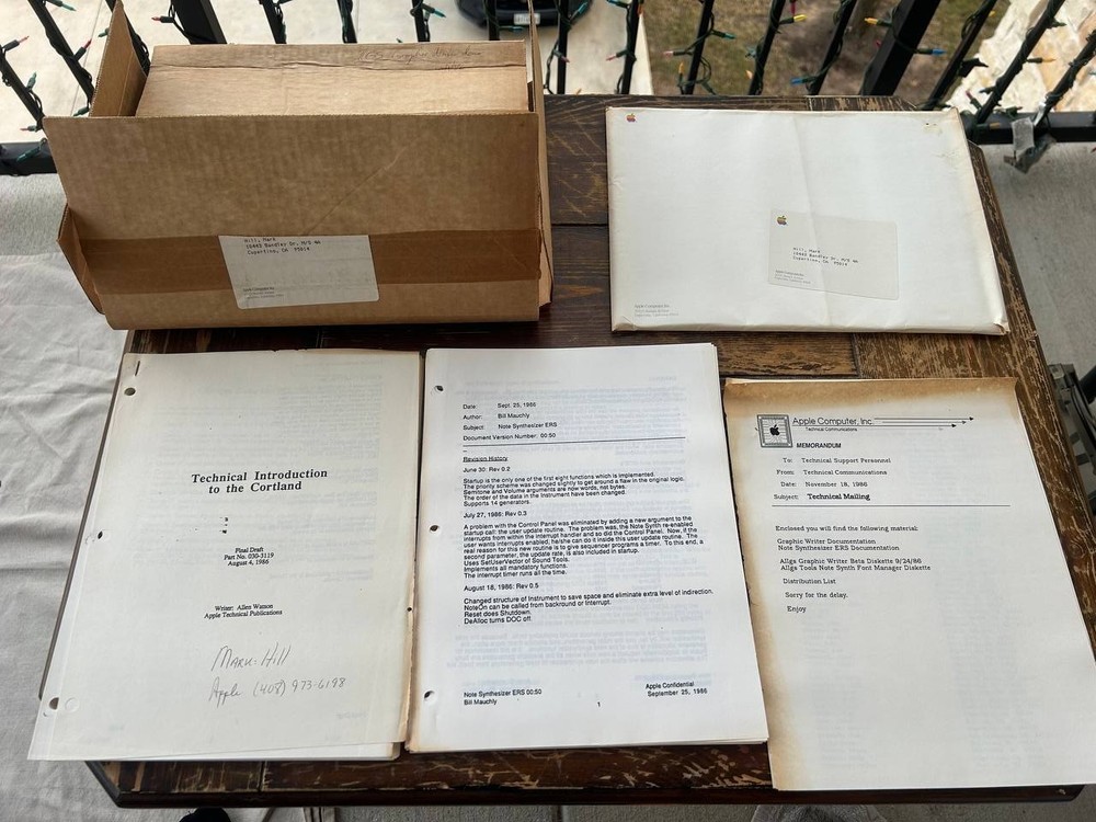 Original Apple internal IIgs Cortland software, ROM & ERS documents 1986–87