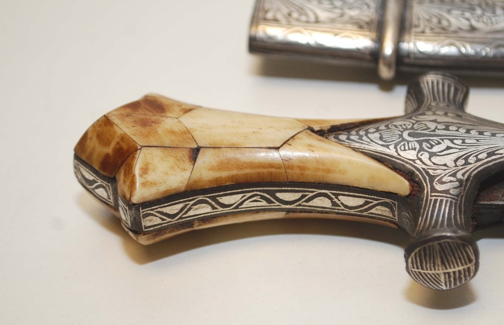 Vintage Indian Dagger with Bone Handle