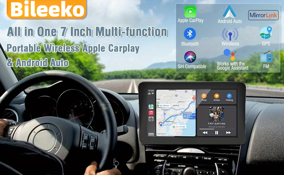 Portable car stereo wireless Carplay Android automatic 7 "touchscreen MP5 player