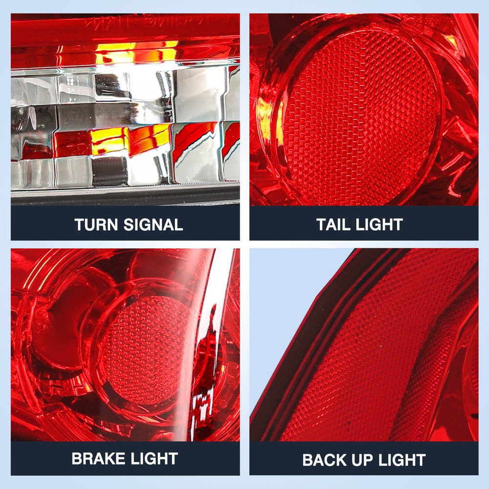 For 2006-2013 Chevy Impala Red Tail Lights Stop Brake Lamps Replacement 06-13