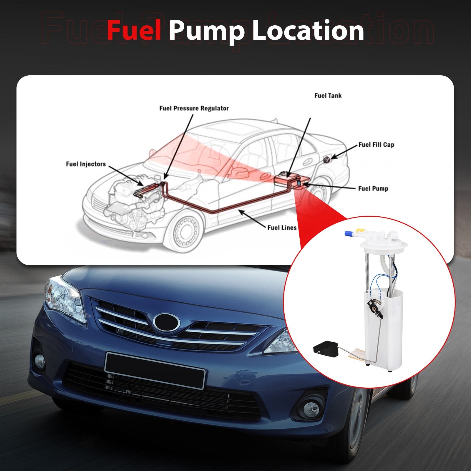 E3518M Fuel Pump Assembly for Cadillac Buick LeSabre GMC Oldsmobile Pontiac