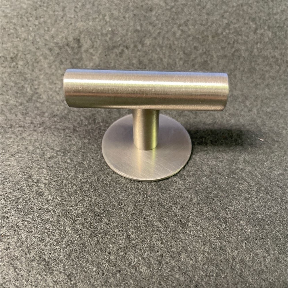 2" T Knob with Backplate Stainless Steel