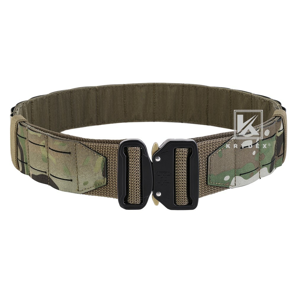 KRYDEX Tactical 2 in Battle Belt Laser Cut MOLLE Inner Belt Padded Anti-Slip Pad
