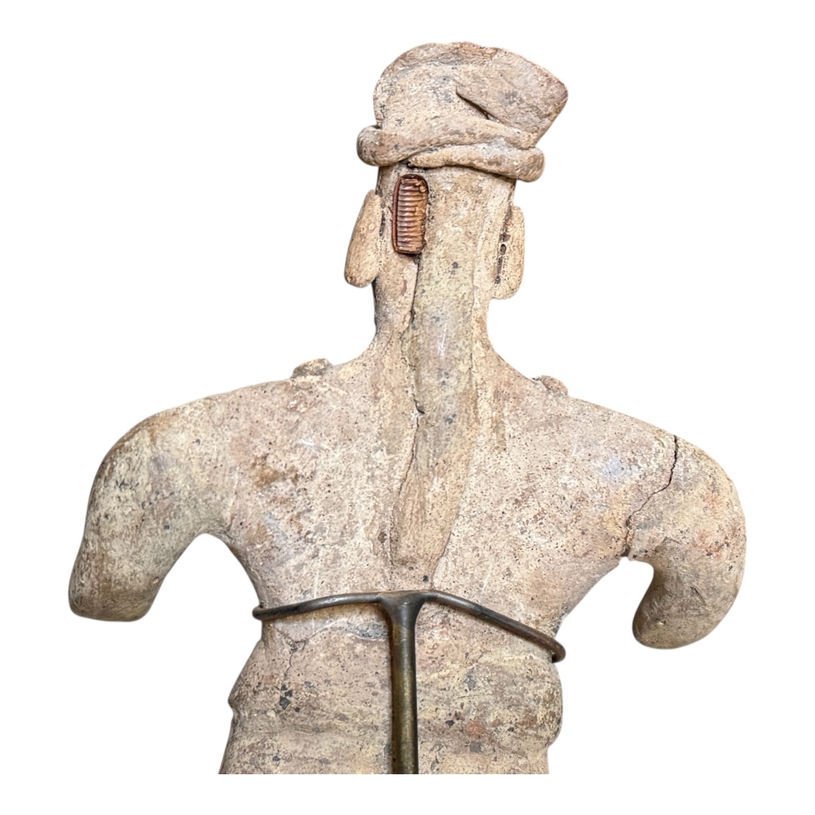 Antique Pre-Columbian Colima Pottery Flat Slab Figure