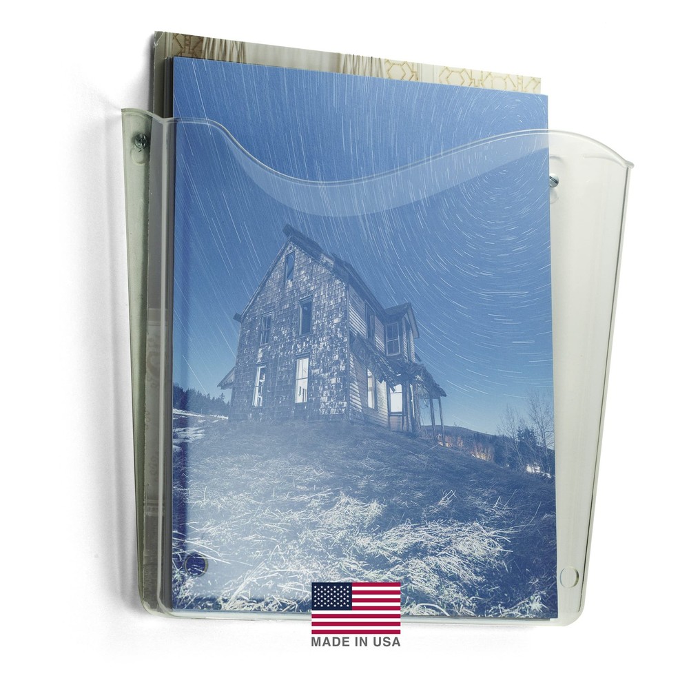 Officemate Unbreakable Wall File, Vertical, Clear 21674