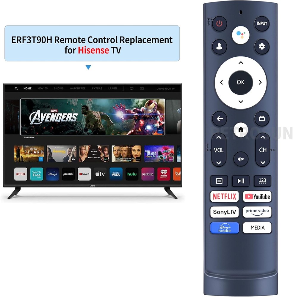 ERF3T90H Replacement Voice Remote Control Compatible for Hisense Android...
