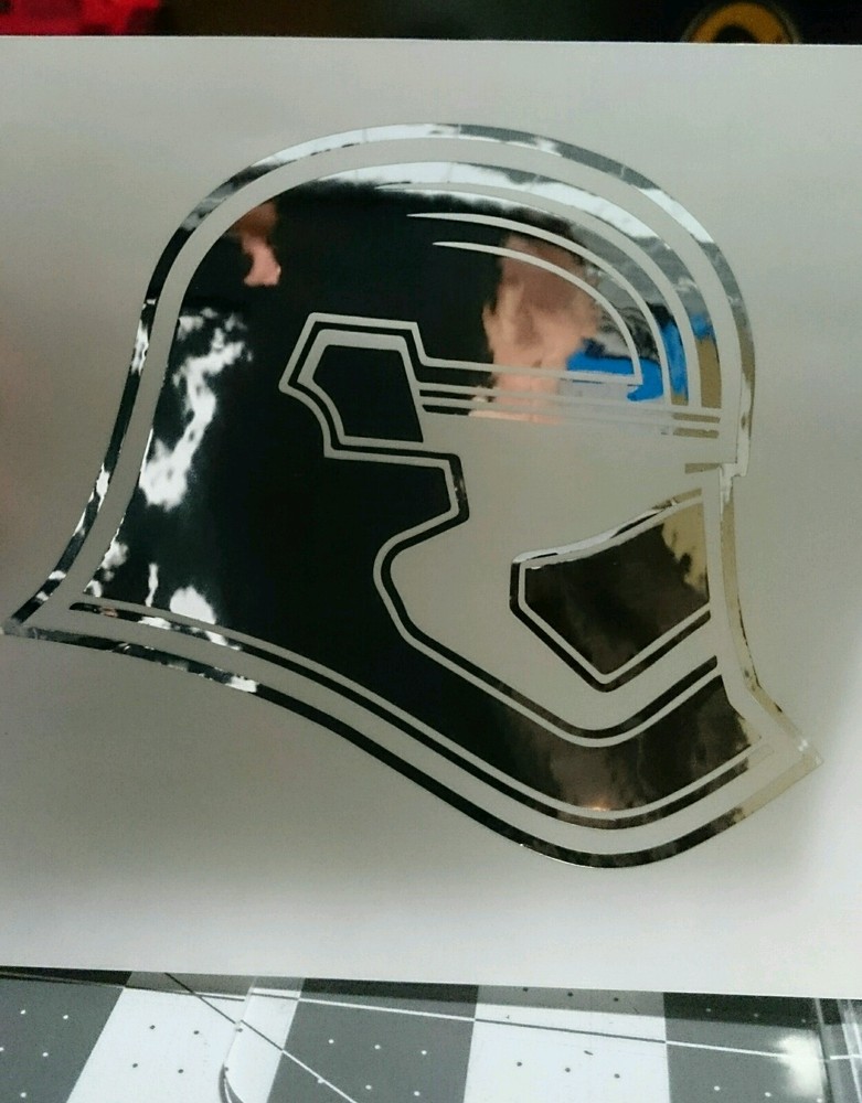 Starwars Captain Phasma custom Chrome/mirrored finish 5 inch decal