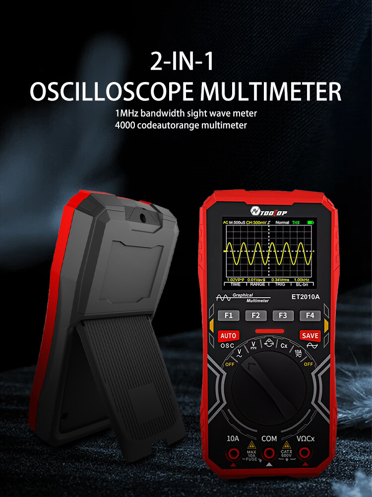 2in1 Oscilloscope Multimeter Digital Display Handheld Oscope Meter 1Mhz E3I8 FIX