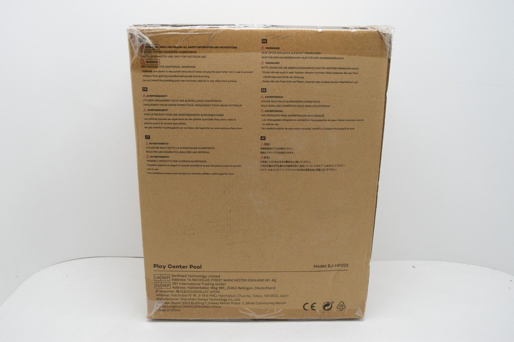 EVAJOY EJ-HF022 Inflatable Play Center Kiddie Pool with Slide & Sprinkler, New