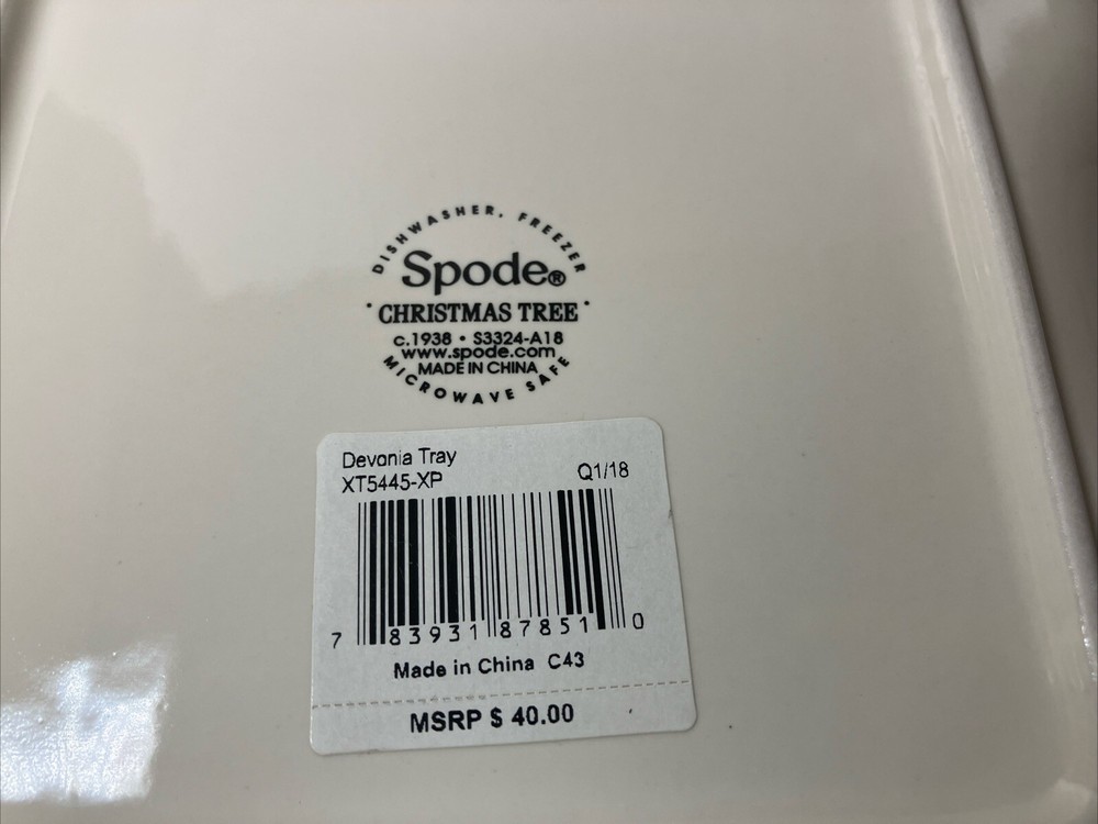 Spode Made in England "Christmas Tree" Devonia Serving Tray