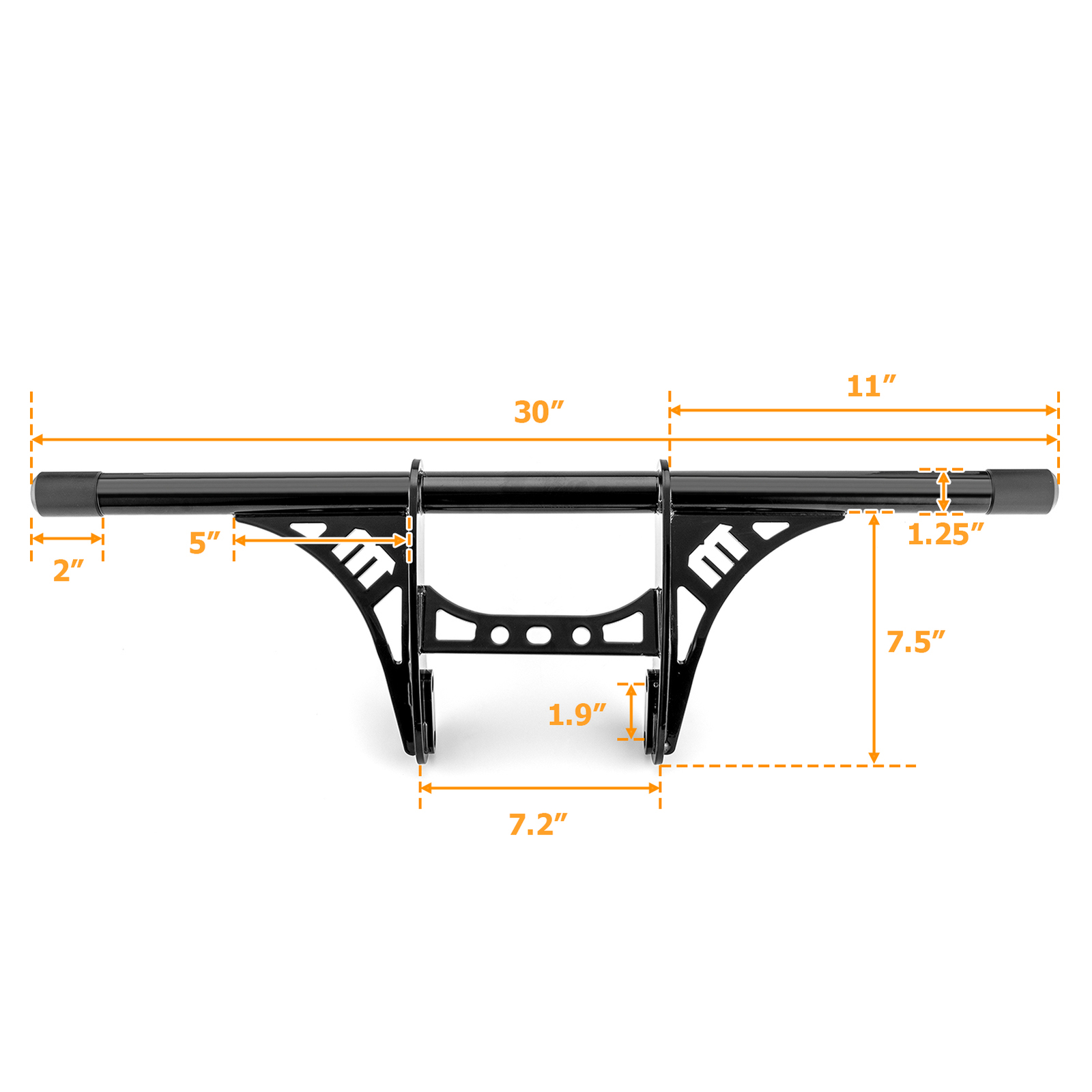 Front Engine Guard Highway Crash Bar w/Peg For 04+ Harley Sportster XL 883 1200