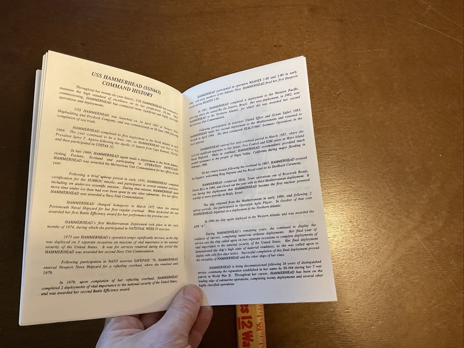 Inactivation Ceremony USS HAMMERHEAD SSN 663 Handout Pamphlet Vintage