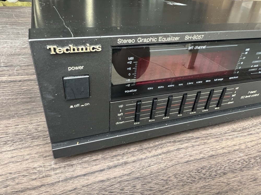 Vintage Technics Stereo Graphic Equalizer SH-8057 Spectrum Analyzer Rare WORKING