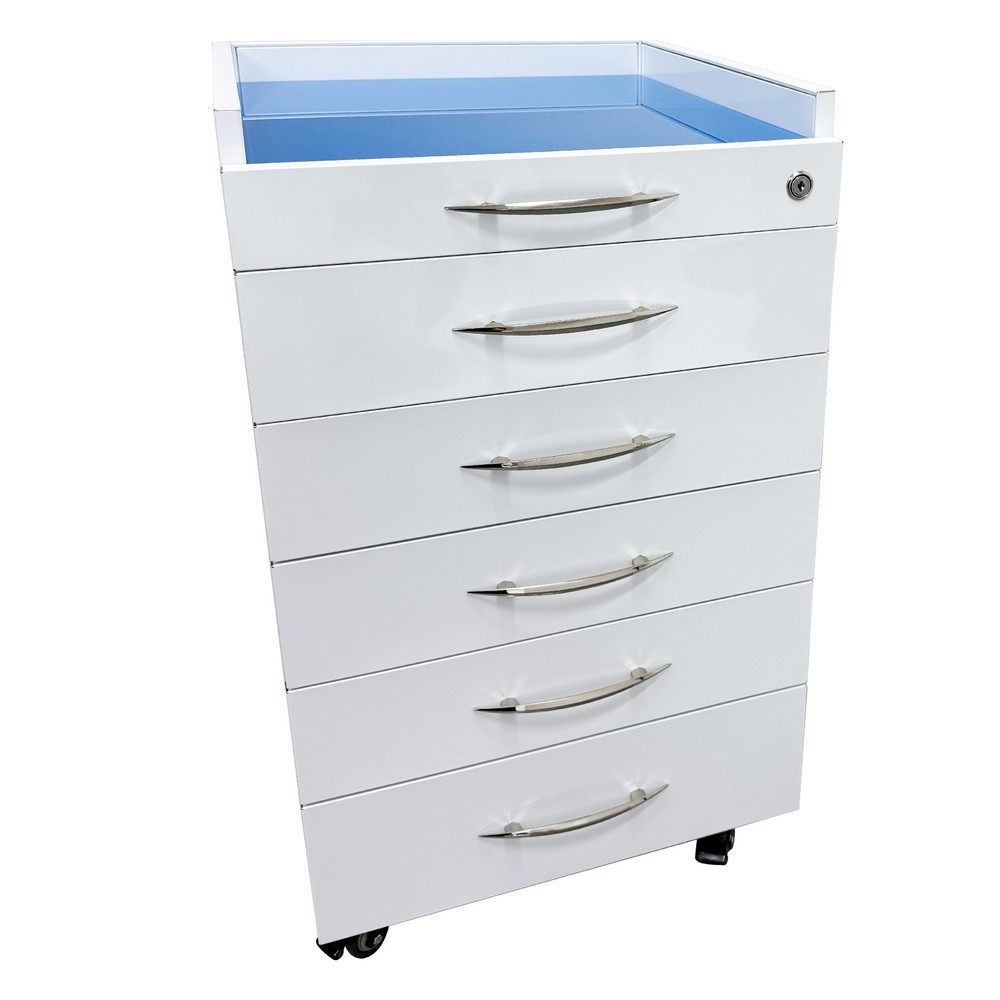 Removable Storage Cabinet with Two Separate Trays Assistant's Mobile Cabinet