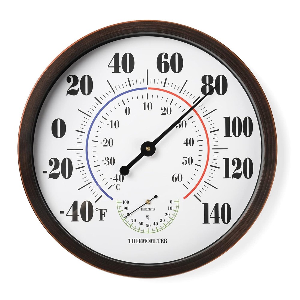 Indoor Outdoor Thermometer Wall Large Numbers Thermometer