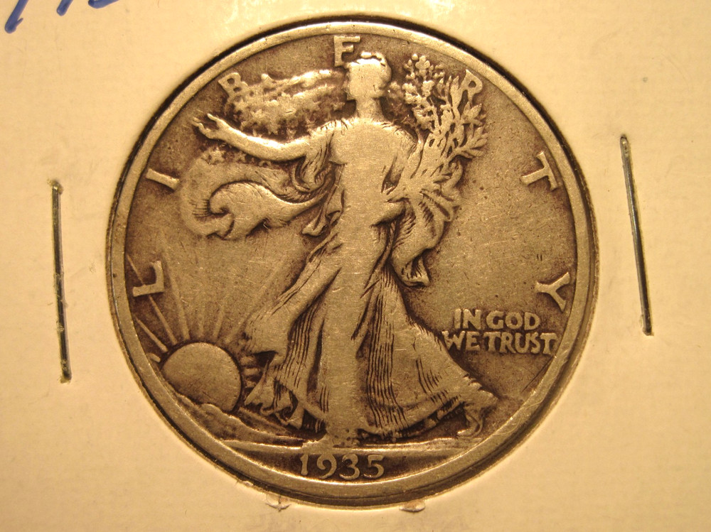 1935 LIBERTY HALF DOLLAR, SILVER  (#214E)