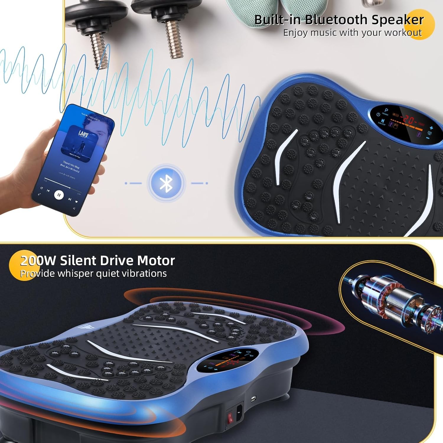 Vibration Plate – Full Body Workout & Weight Loss Machine for Home，330lbs