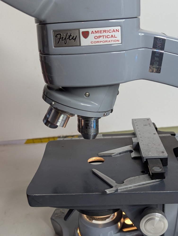 American Optical Spencer Professional Fifty Metal Binocular Microscope