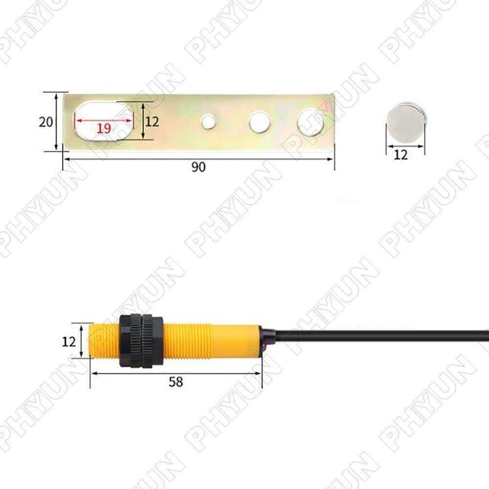 1x 5 Digit Digital Punch Electronic Counter Magnetic Inductive Proximity Switch