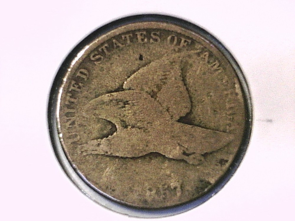 1857 Flying Eagle Cent Genuine Raw Ungraded 01012