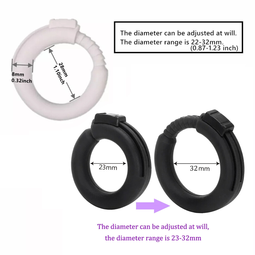 Male Adjustable Silicone Penis Cock Ring Enhancer Prolonging Delay Ejaculation