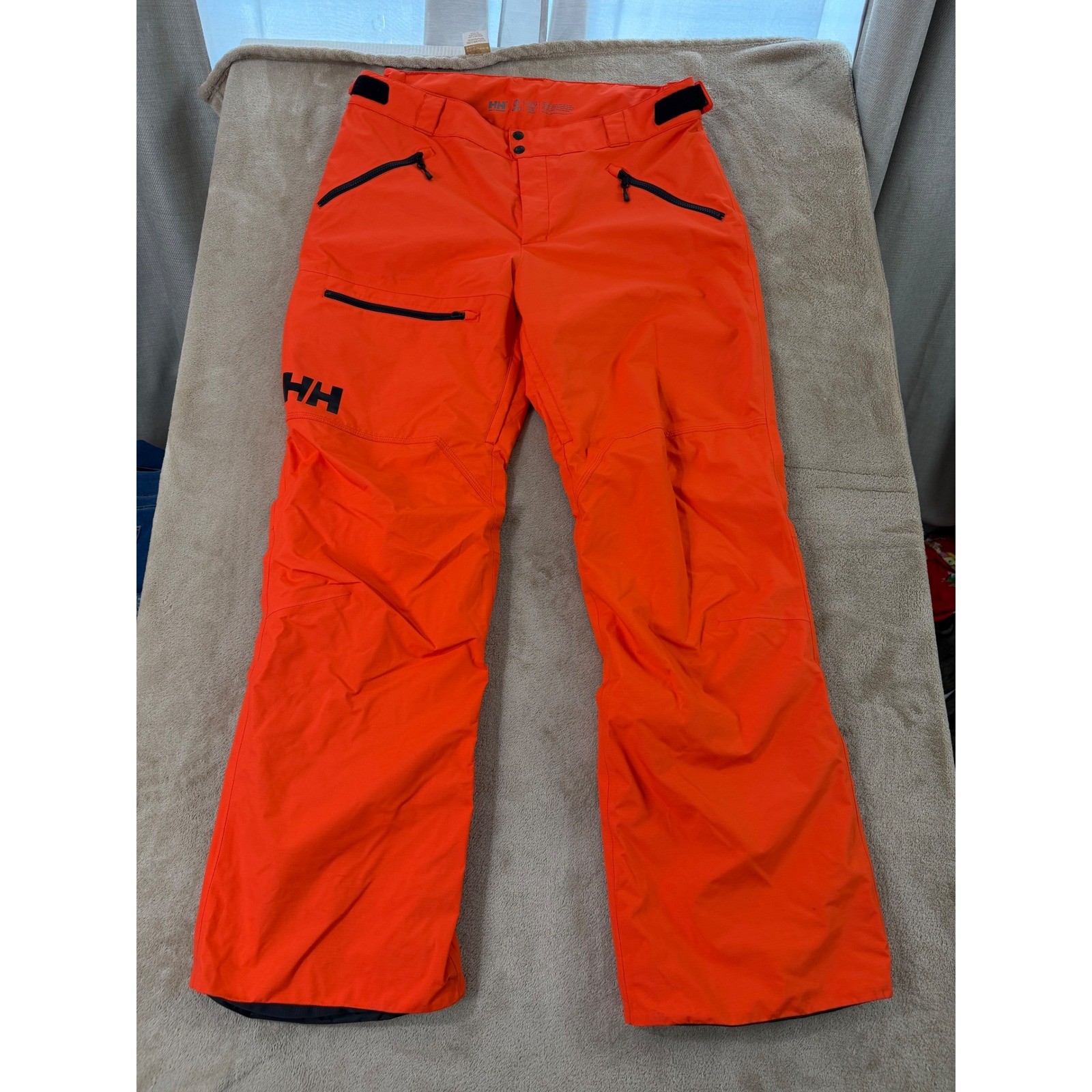 Helly Hansen Helly Tech Recco Snowboard Ski Pants Men's XL Orange Waterproof EUC