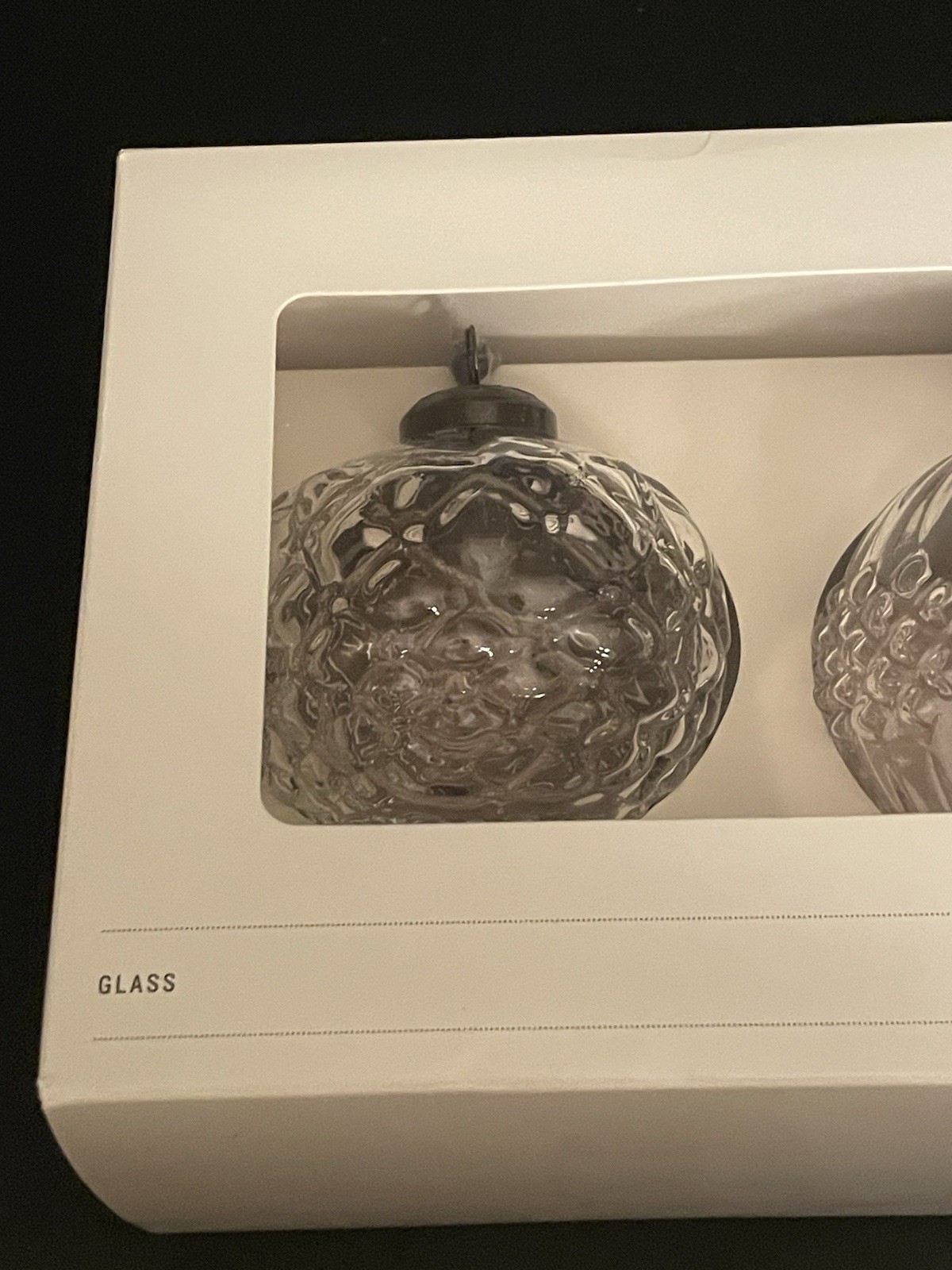 Hearth & Hand Magnolia Ornate Clear Glass Ornaments Set 2025 Holiday Collection