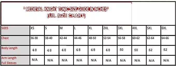 Black Knight Tunic Monty Python Costume Tabard 100% Cotton Historical Replica