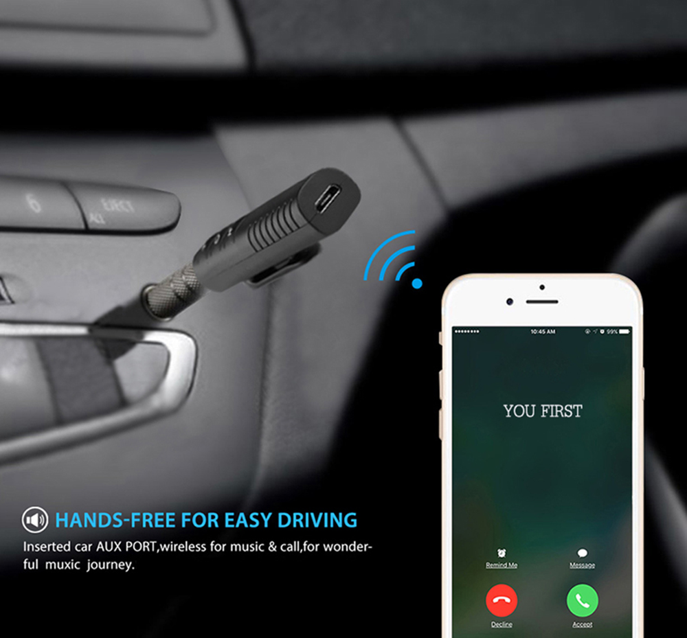 Wireless 3.5mm Car Bluetooth Receiver Receptor Audio Speaker Adapter Atavoz AUX