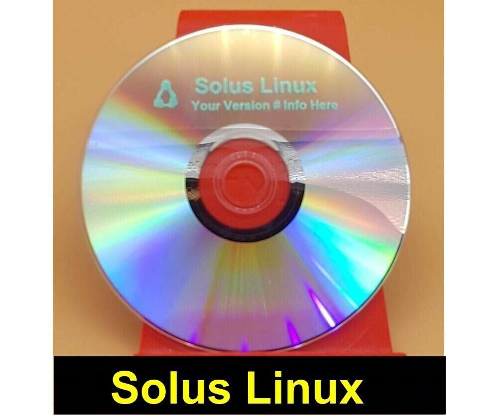 Solus Linux Install DVD CD 64bit (all versions) - LTS Live Bootable Desktop USA