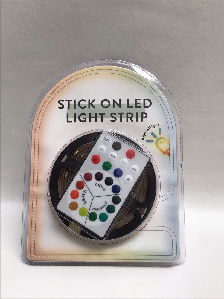 Vivitar Stick On LED Light Strip Multi Colored 78in per pack