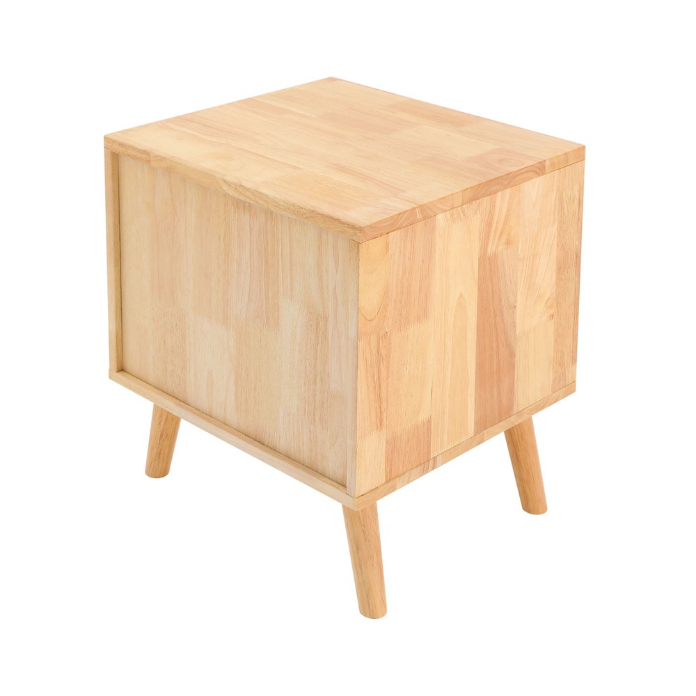 Modern Rectangular Sofa Side Table Bedside Table With Drawer Wood Color NEW/US