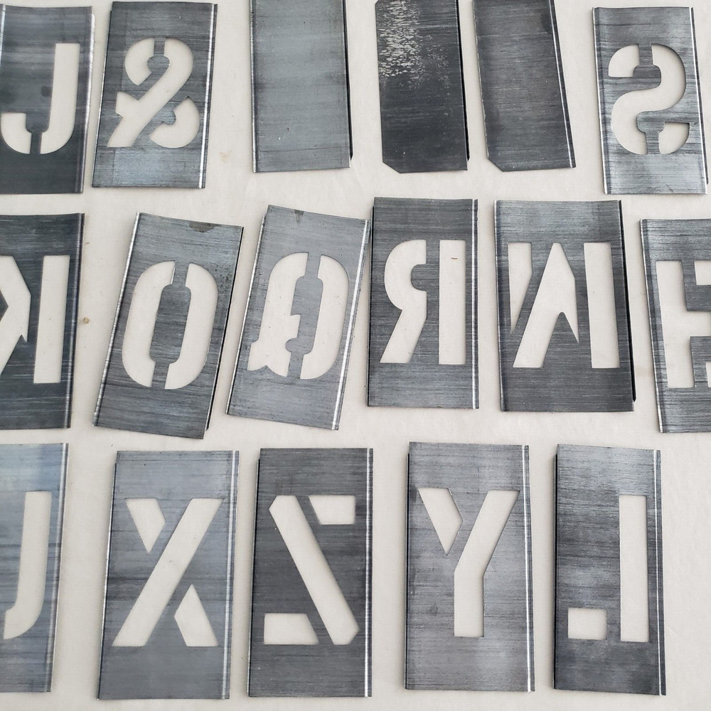 Vintage General Easy Lock Adjustable Interlocking Stencils Lot WITH BOX