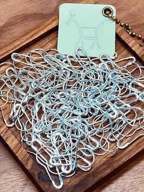 Silver bulb safety pins (100)