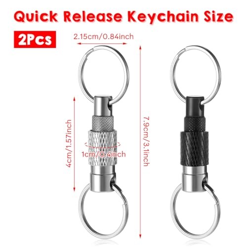 LLOUSSAK Quick Release Keychain for Men, Detachable Key Ring Quick Release,