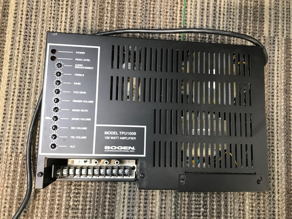 Bogen TPU-100B 100 Watt Telephone Paging Amplifier *