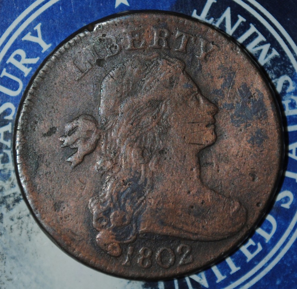 1802 Draped Bust Large Cent Bent {{{Y576